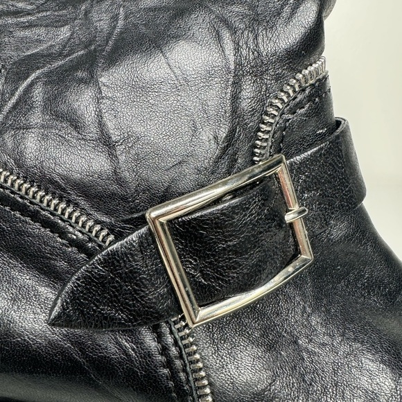 Jimmy Choo Dakar Crinkled Leather Mid Calf Boots -Luxury and Style in Every Step - Picture 7 of 10